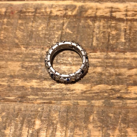 Tiffany 16-Stone Sapphire and Diamond Ring - Picture 2 of 5